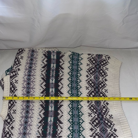 B. Moss Women's Cable Knit Cardigan Sweater Medium Crew Neck - Picture 6 of 8